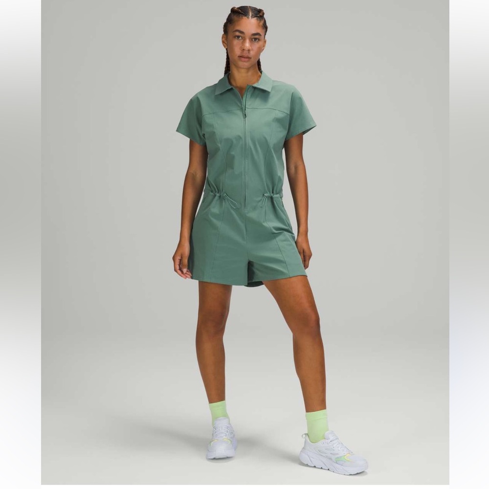 Lululemon Athletica Women's Green Ribbed Romper